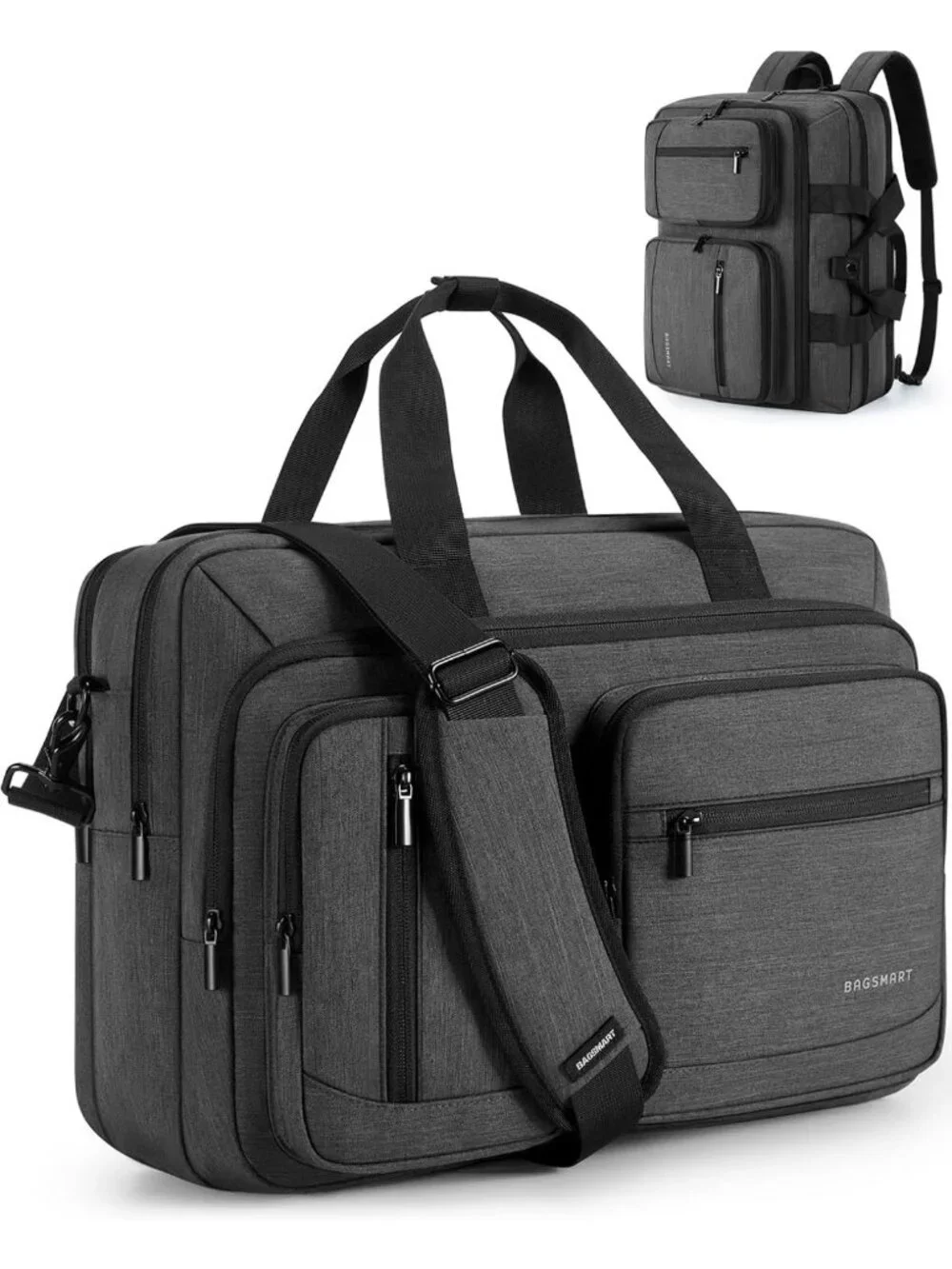 Versatile 3-in-1 Laptop Bag for Men, Water-Repellent Briefcase & Shoulder Bag